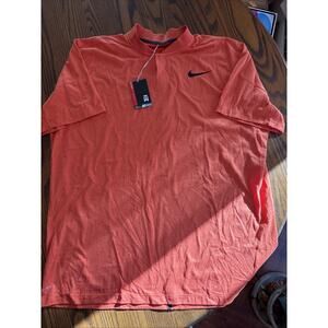 Nike NWT tiger woods collection 1/4 zip short sleeve orange 2XL